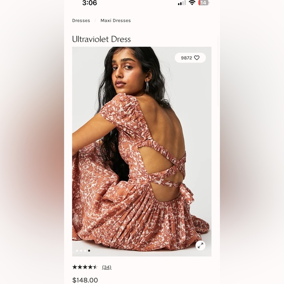 Freepeople Ultraviolet Dress $148 - Picture 4 of 7